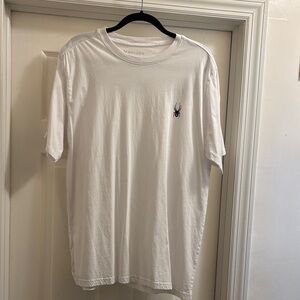 Spyder Men's White Short Sleeve Tee with Black Logo